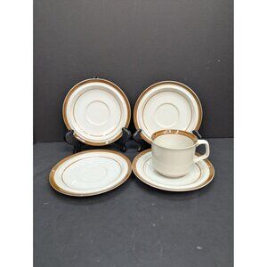 Brown Monterrey Stoneware by MSI Japan 1 Coffee Cup and 4 Saucers